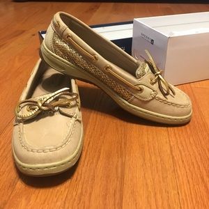 Tan/Gold Sperry Top-Sliders